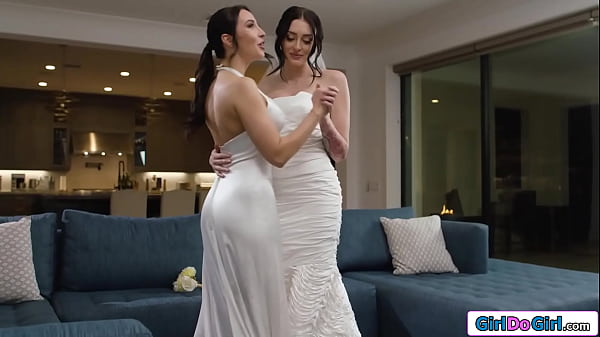 Seductive Bride: Taking Off Her Wedding Dress for a Steamy Night